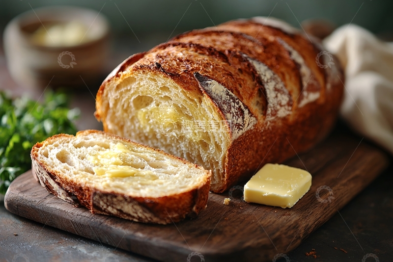 高清大图下载【趣麦麦图】黄油面包切片