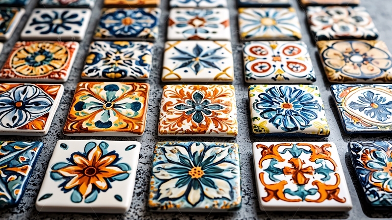 高清大图下载【趣麦麦图】彩色瓷砖图案