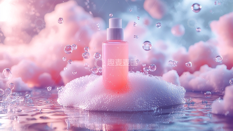 高清大图下载【趣麦麦图】粉色喷雾瓶