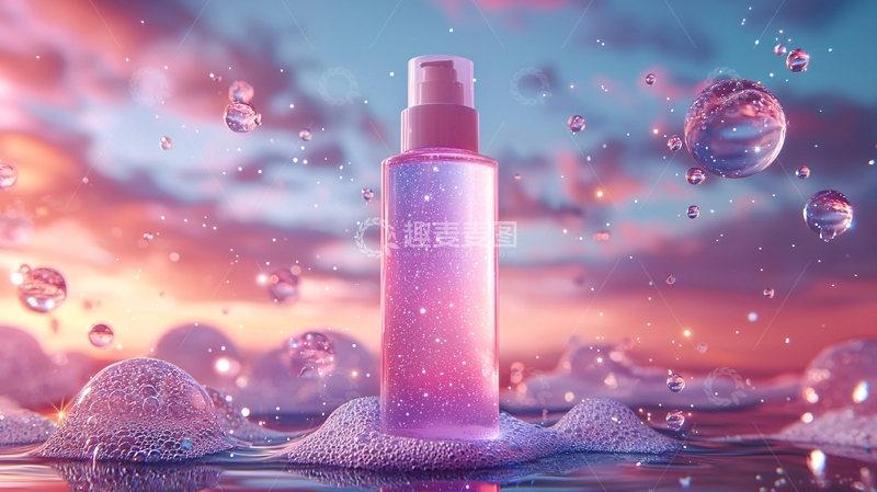 高清大图下载【趣麦麦图】粉色喷雾瓶