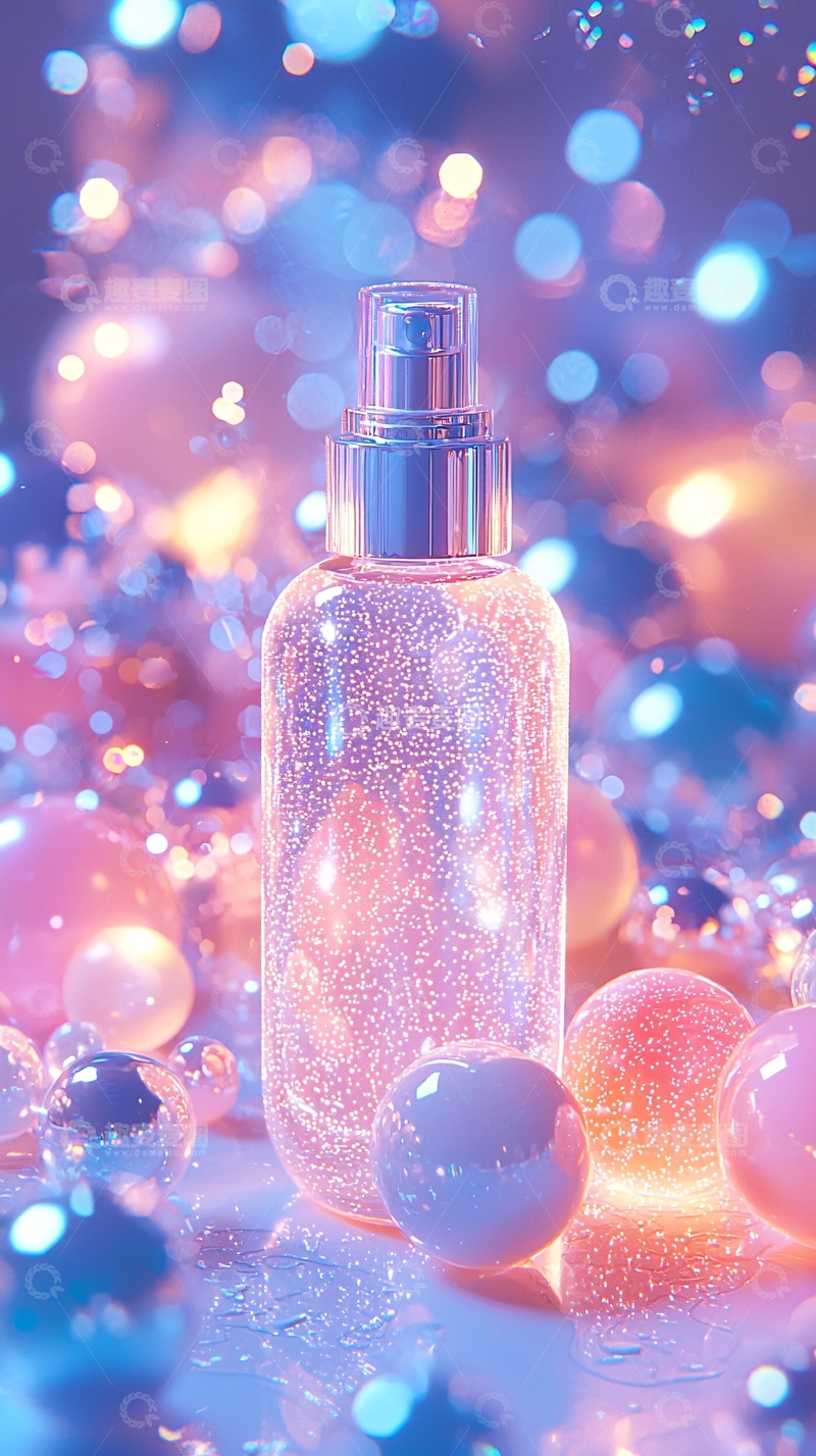 高清大图下载【趣麦麦图】梦幻粉色喷雾瓶