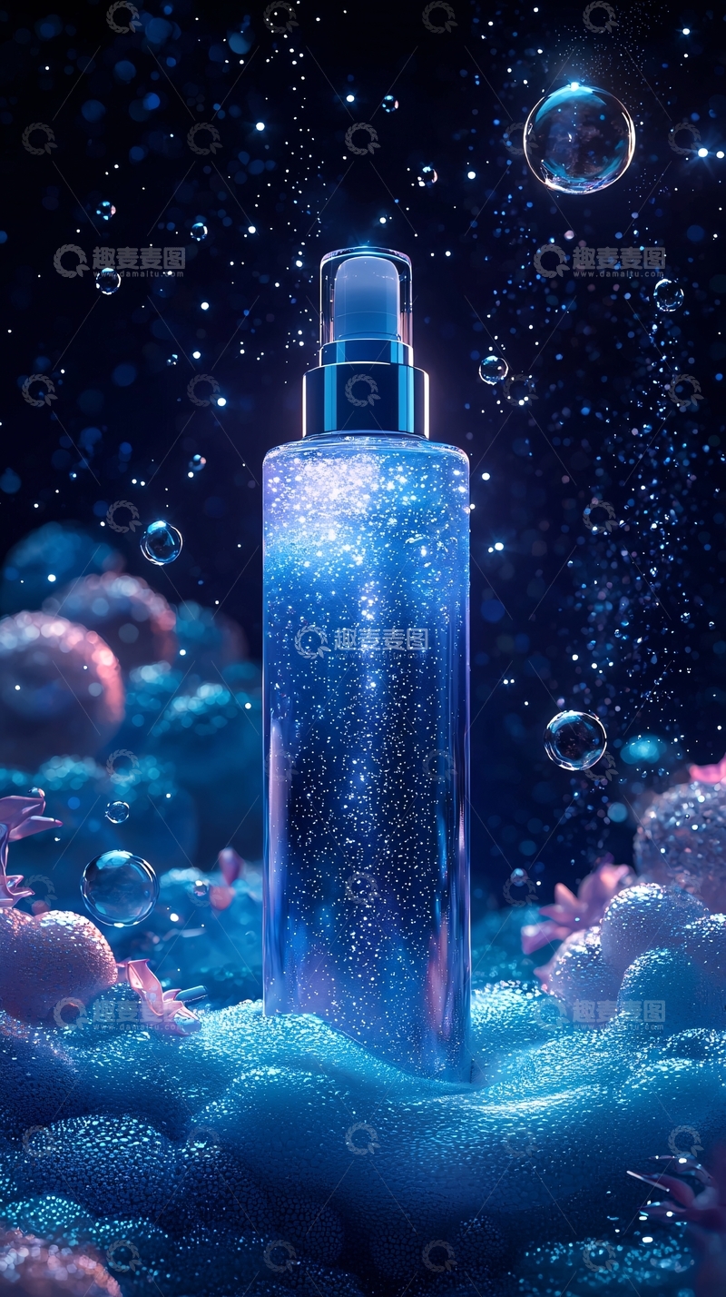 高清大图下载【趣麦麦图】蓝色瓶子