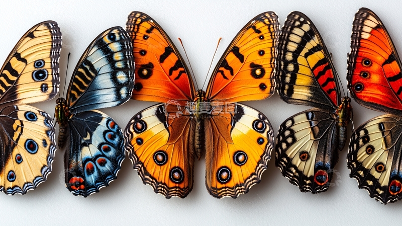 高清大图下载【趣麦麦图】彩色蝴蝶