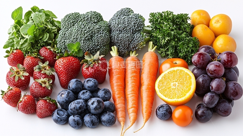 高清大图下载【趣麦麦图】新鲜水果蔬菜组合