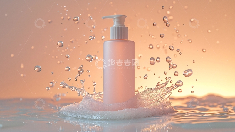 高清大图下载【趣麦麦图】粉色瓶身洗手液
