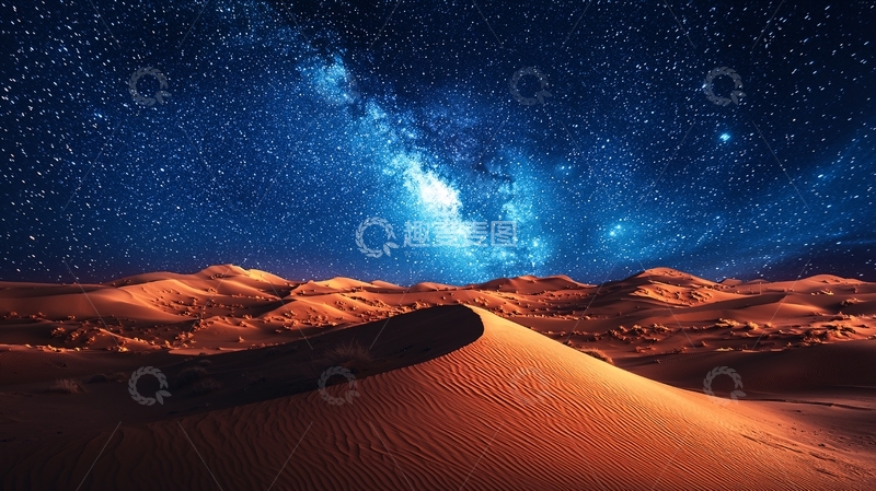 高清大图下载【趣麦麦图】沙漠星空