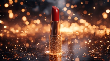 闪耀金光红唇膏