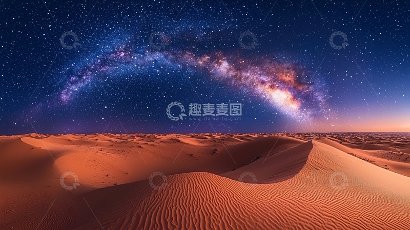 高清大图下载【趣麦麦图】沙漠星空