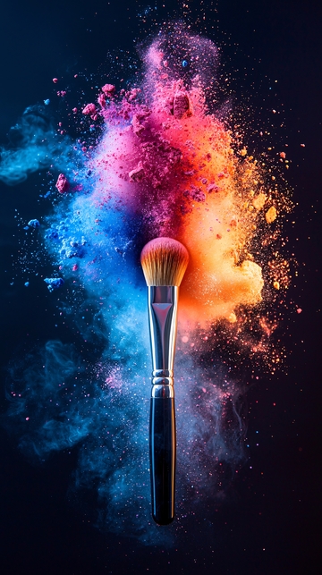 化妆刷色彩爆炸