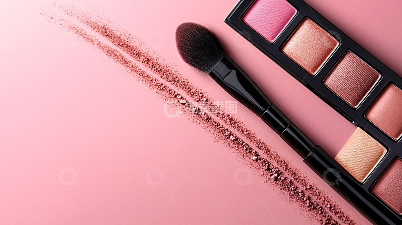高清大图下载【趣麦麦图】化妆品和粉色背景