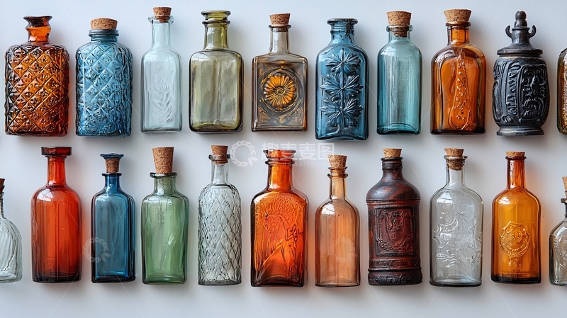 高清大图下载【趣麦麦图】古董玻璃瓶收藏