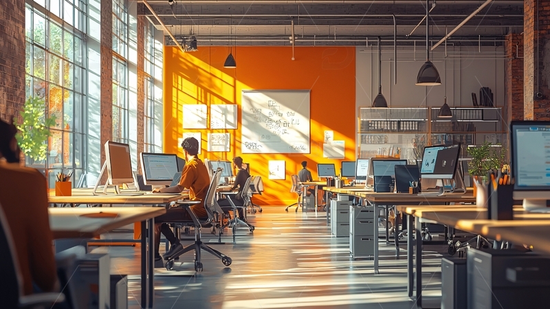 高清大图下载【趣麦麦图】阳光洒进现代化办公室