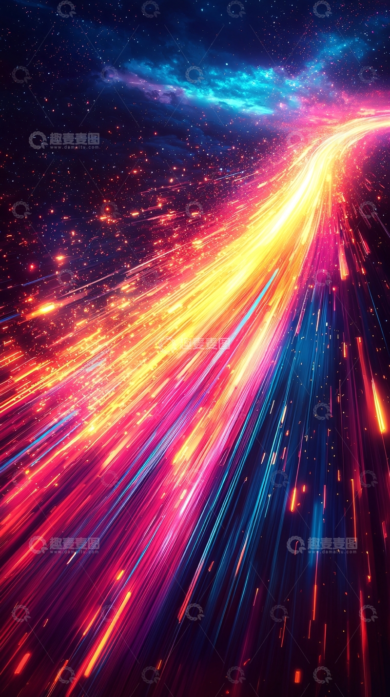 高清大图下载【趣麦麦图】宇宙星河光带