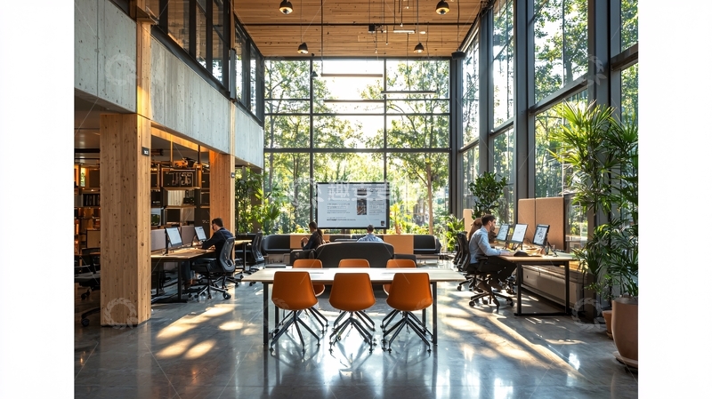 高清大图下载【趣麦麦图】现代化开放式办公空间