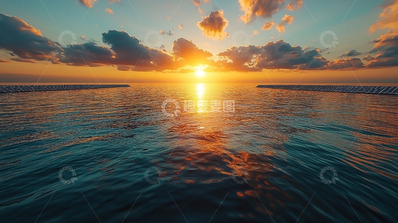 高清大图下载【趣麦麦图】海边日落