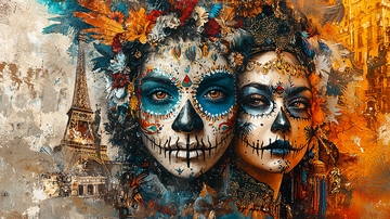 墨西哥风情骷髅女郎