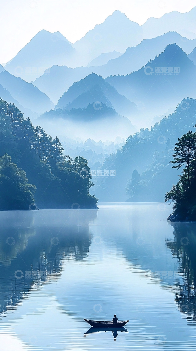 高清大图下载【趣麦麦图】水墨画山水