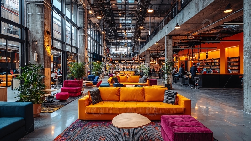 高清大图下载【趣麦麦图】现代工业风公共空间