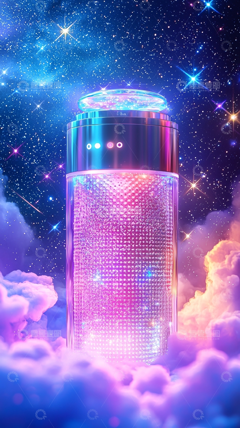 高清大图下载【趣麦麦图】梦幻星空瓶