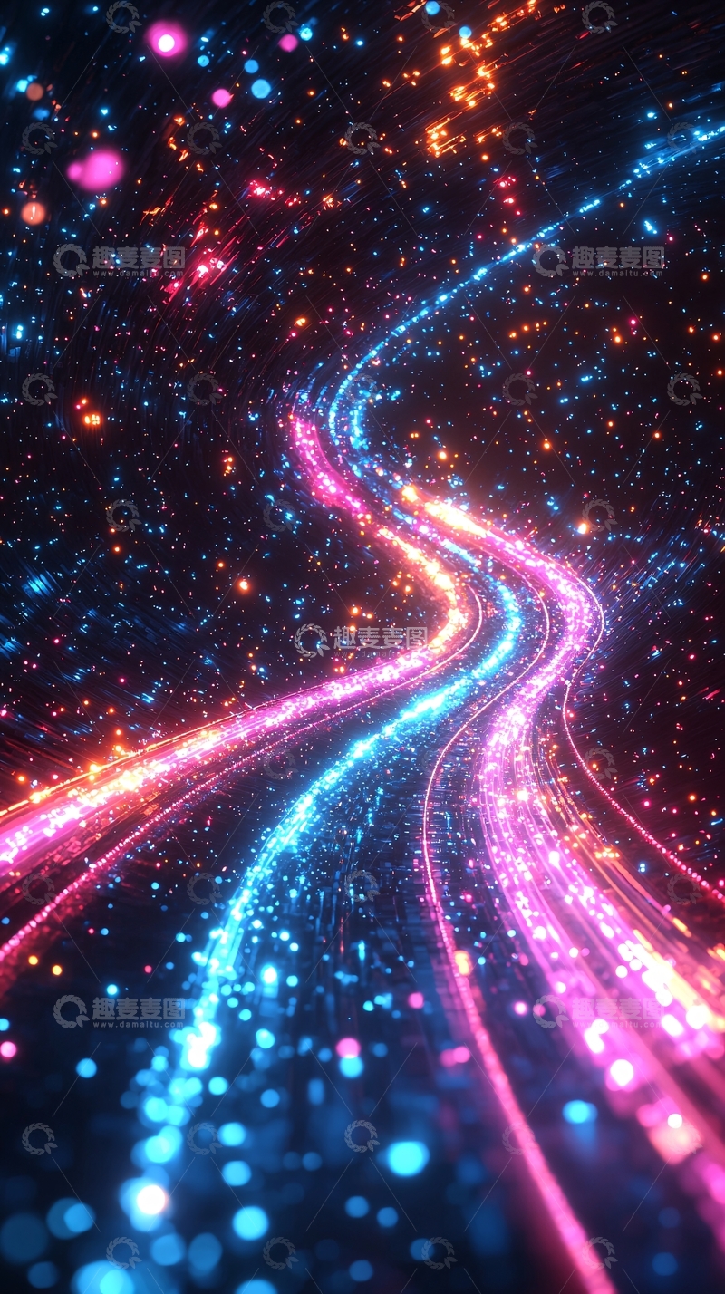 高清大图下载【趣麦麦图】梦幻星河光影之路