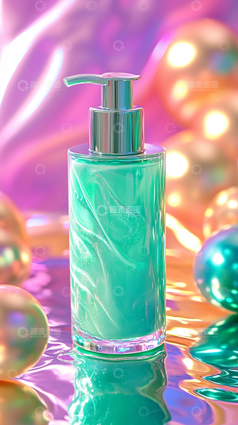 高清大图下载【趣麦麦图】梦幻绿瓶