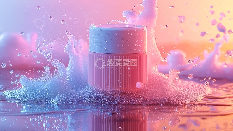 高清大图下载【趣麦麦图】粉色护肤品