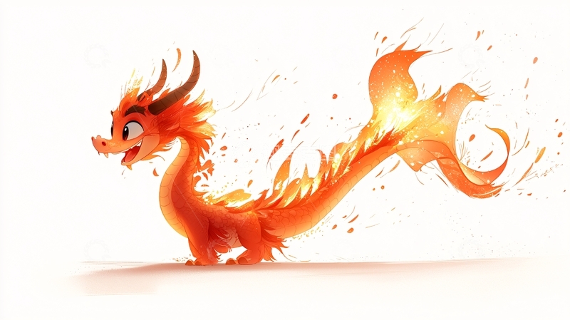 高清大图下载【趣麦麦图】卡通小火龙