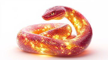 发光红色蛇