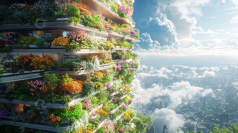 高清大图下载【趣麦麦图】垂直绿化建筑