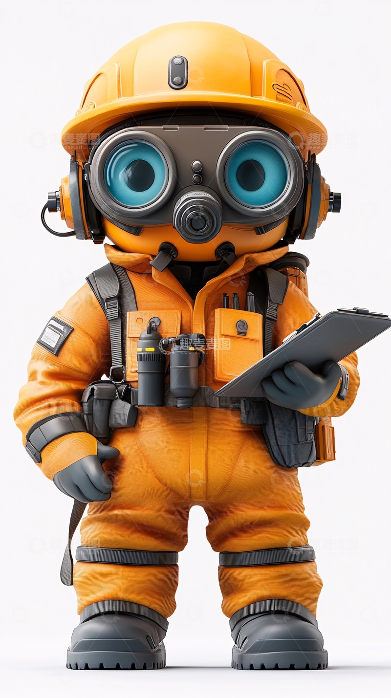 高清大图下载【趣麦麦图】卡通救援队员