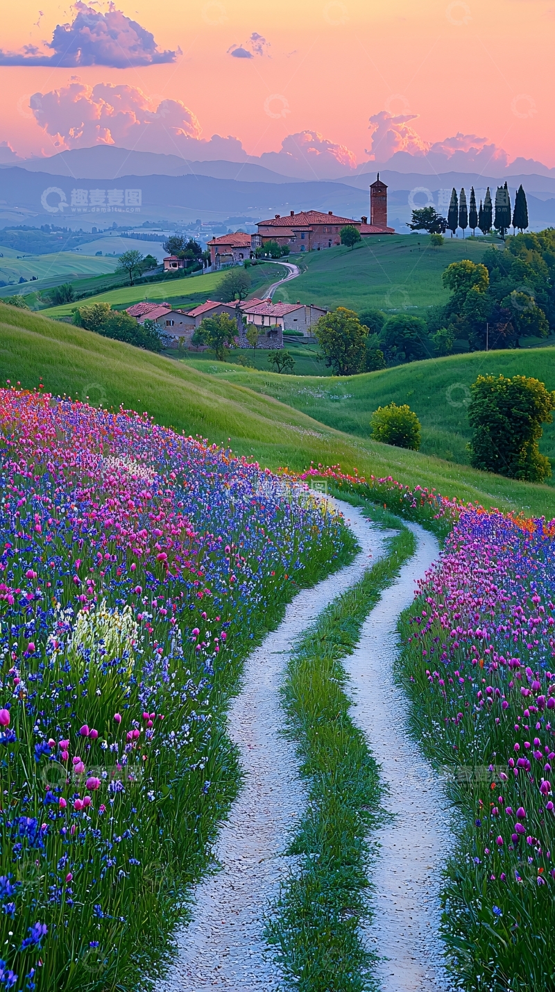 高清大图下载【趣麦麦图】托斯卡纳田园风光