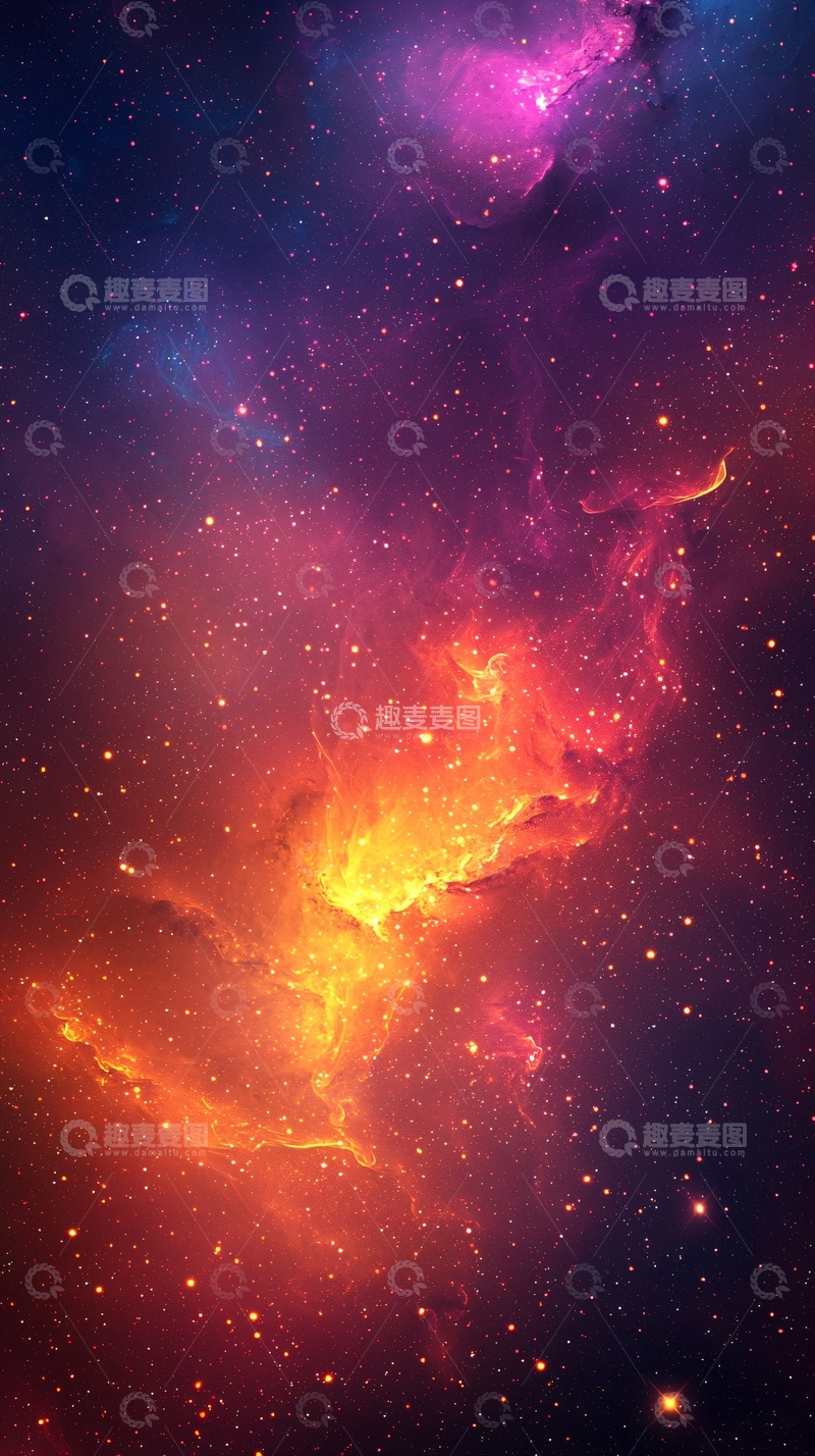 高清大图下载【趣麦麦图】绚丽星云宇宙背景