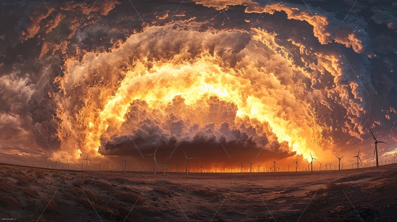 高清大图下载【趣麦麦图】燃烧的乌云风暴