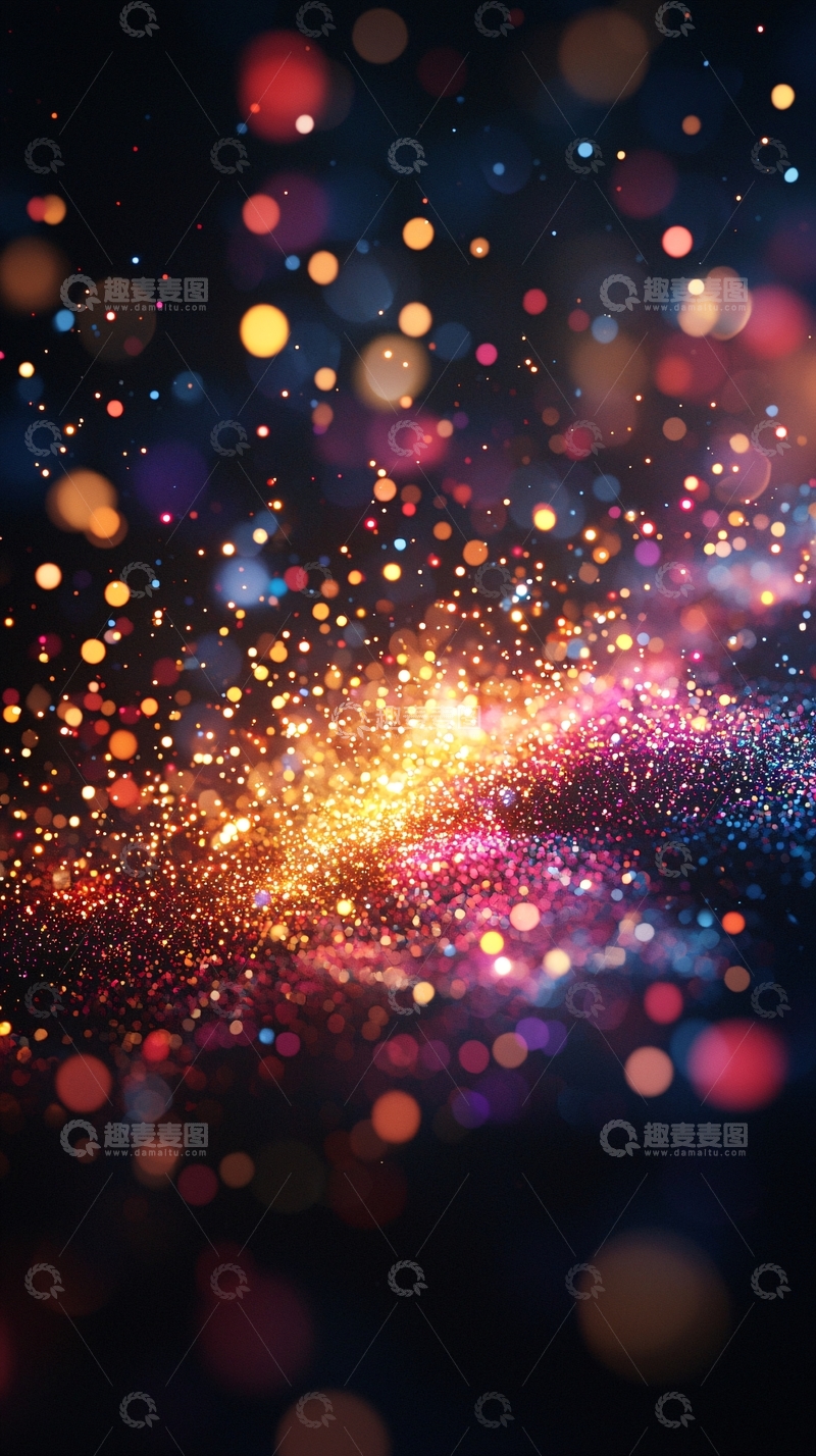 高清大图下载【趣麦麦图】绚丽多彩的光点粒子