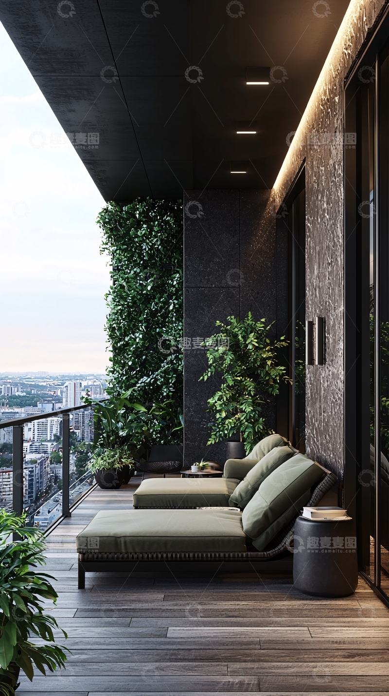 高清大图下载【趣麦麦图】现代简约阳台设计