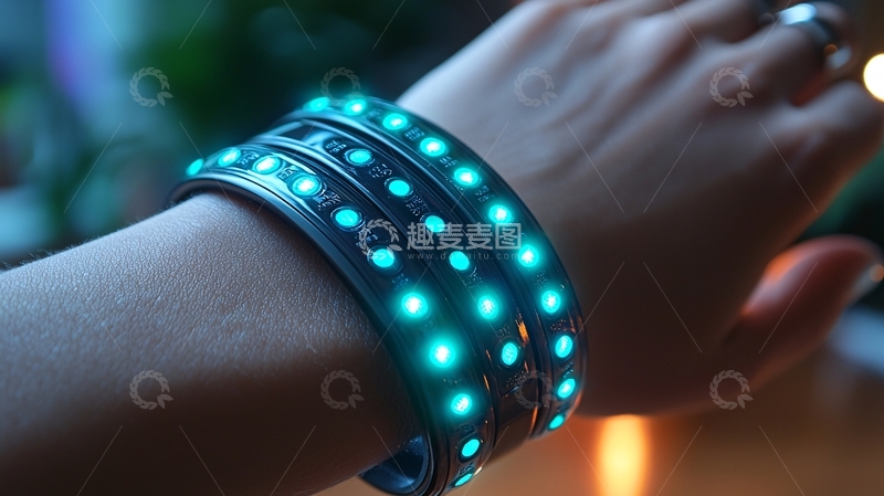 高清大图下载【趣麦麦图】手腕LED灯手镯