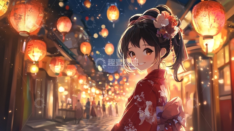 高清大图下载【趣麦麦图】动漫女孩