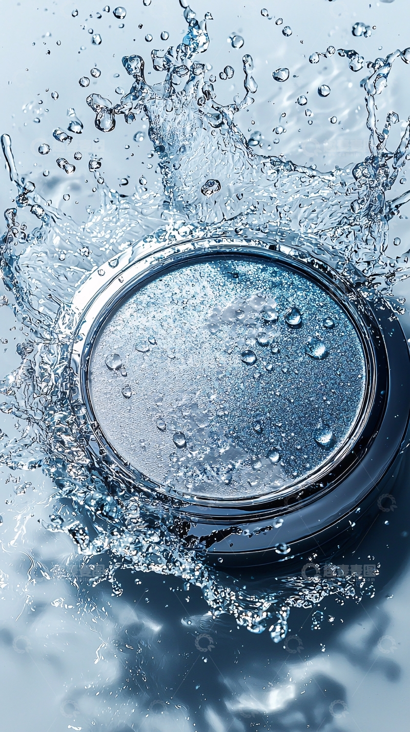 高清大图下载【趣麦麦图】金属按钮上的水花飞溅