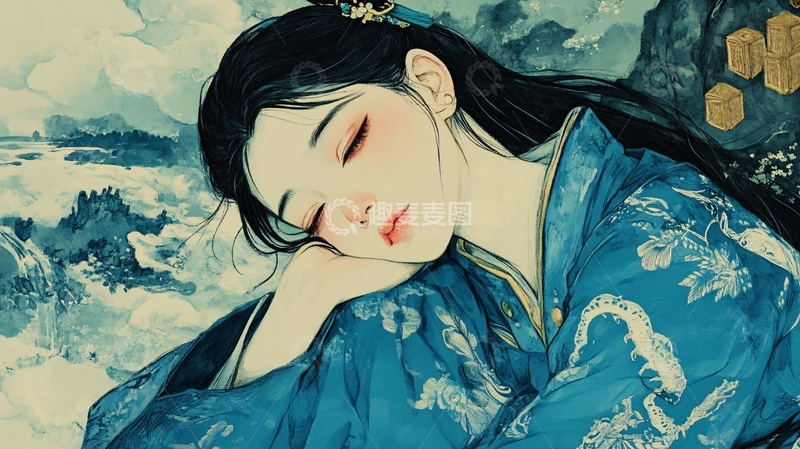 高清大图下载【趣麦麦图】古风女子