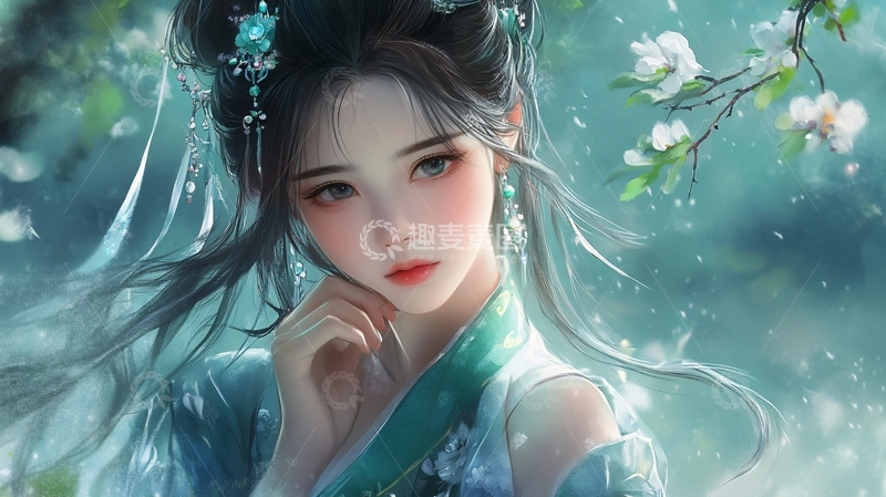 高清大图下载【趣麦麦图】古风美女