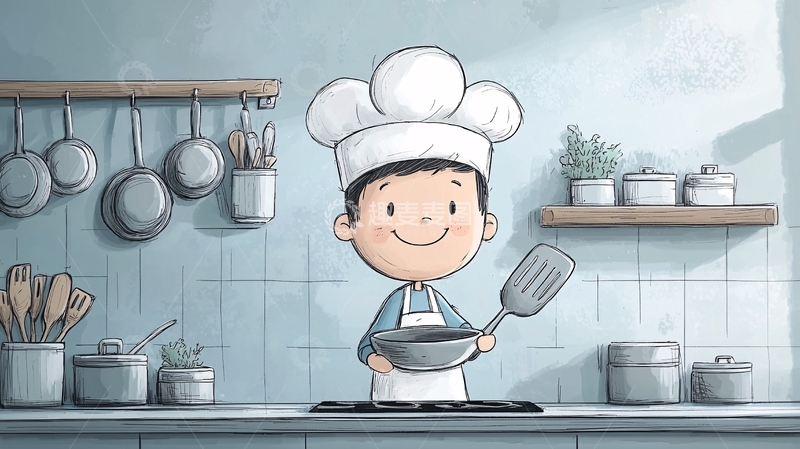 高清大图下载【趣麦麦图】卡通小厨师