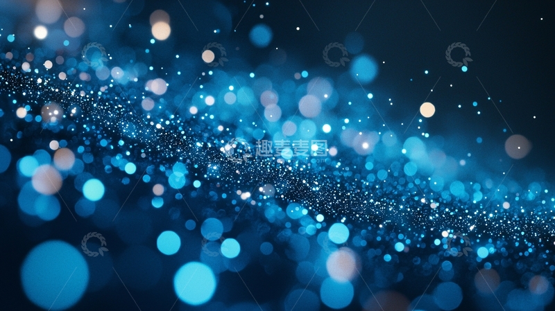 高清大图下载【趣麦麦图】蓝色光点背景