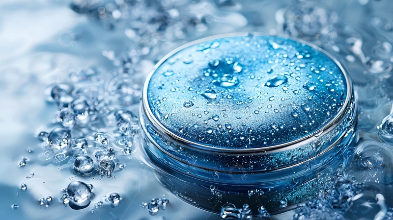 高清大图下载【趣麦麦图】水润蓝色面霜