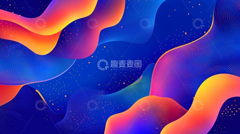 高清大图下载【趣麦麦图】抽象流体渐变色背景