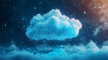 蓝色云朵星空背景