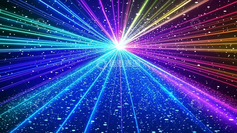 高清大图下载【趣麦麦图】彩色激光光束背景