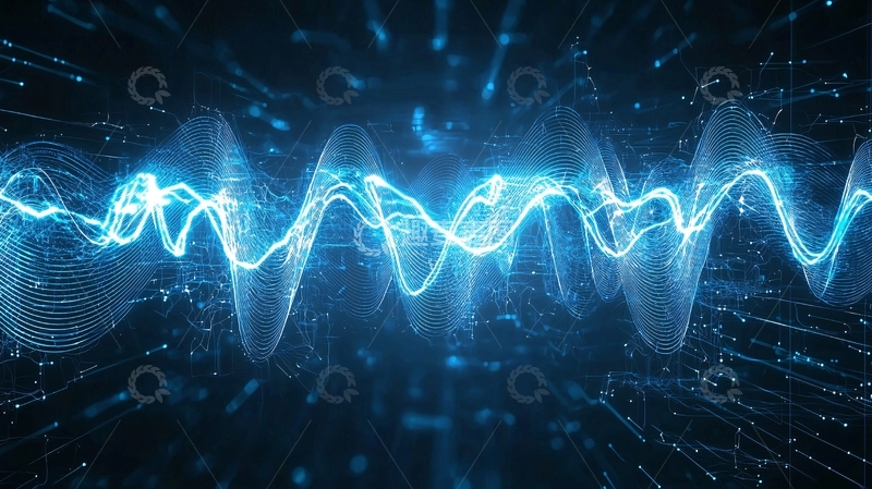 高清大图下载【趣麦麦图】蓝色能量波动