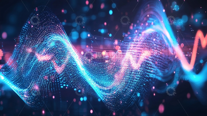 高清大图下载【趣麦麦图】抽象数据波浪