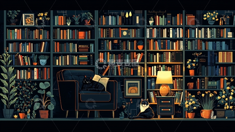 高清大图下载【趣麦麦图】书房