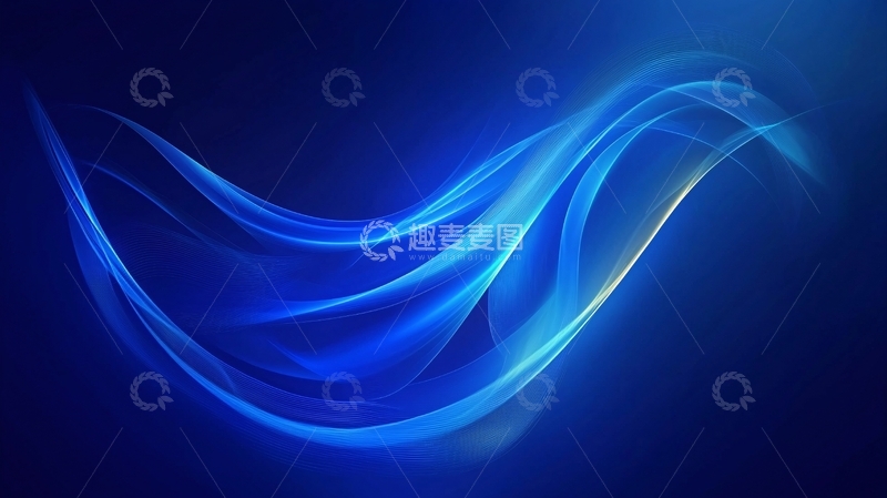 高清大图下载【趣麦麦图】蓝色光波背景